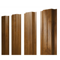 Штакетник П-образный 0,45 Print Twincolor Golden Wood